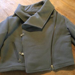 Sarah Pacini Crop Jacket SZ 0 Grey
